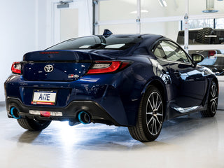 AWE Touring Edition Exhaust - Vapor Blue Tips: Scion FR-S / Subaru BRZ / Toyota 86 / GR86 2013 - 2026