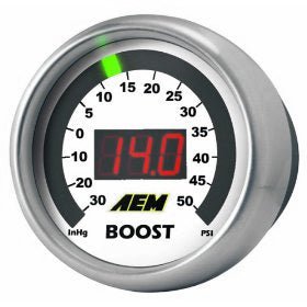 AEM Boost Gauge 50psi Digital 52mm: Fits Most Models