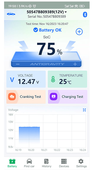 Antigravity Batteries Bluetooth Battery Tracker Plus: Fits Most Models