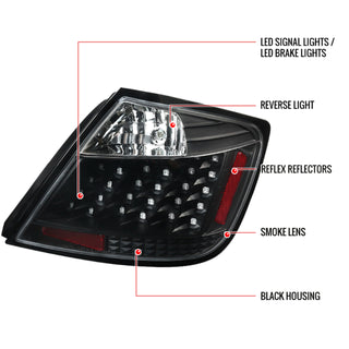 Spec D LED Tail Lights (Black): Scion tC 2005 - 2010
