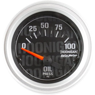 Autometer Hoonigan Oil Pressure Gauge: Fits Most Models