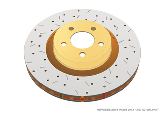 DBA 12+ Subaru/Scion BRZ/FR-S (US Spec)/ 08-13 WRX Rear Cross Drilled Slotted 4000 Series Rotor