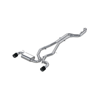 MBRP Cat Back Exhaust System (Active Profile w/ Carbon Fiber Tips): Toyota GR Supra 3.0L Turbo 2020 - 2024