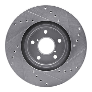 R1 Concepts Drilled & Slotted Silver Brake Rotor (FRONT LEFT): BRZ/FR-S/86 (631-13009L)