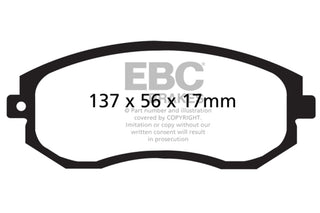 EBC Yellowstuff Front Brake Pads: Scion FRS (13-16), Subaru BRZ (13-26), Toyota 86 (17-20), GR86 (22-26)