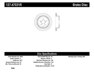 Stoptech Slotted & Drilled Sport Brake Rotor (Black E-Coat): BRZ/FR-S/86/GR86