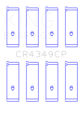 King Engine Bearings Toyota Scion XA/XB 1NZFE (Size 0.5) Tri-Metal Copper Lead Rod Bearing Set