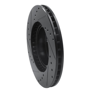 R1 Concepts Drilled & Slotted Black Brake Rotor (FRONT RIGHT): BRZ/FR-S/86