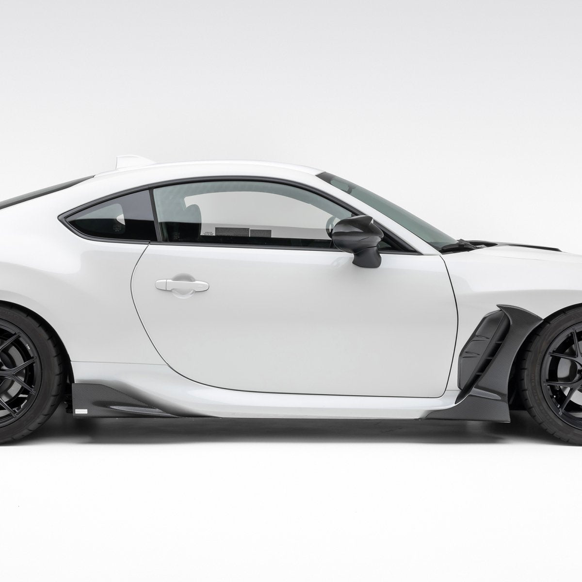 Compressive Tuning Black Series Carbon Fiber Side Skirt Extensions: Subaru BRZ 2022 - 2024 & Toyota GR86 2022 - 2024
