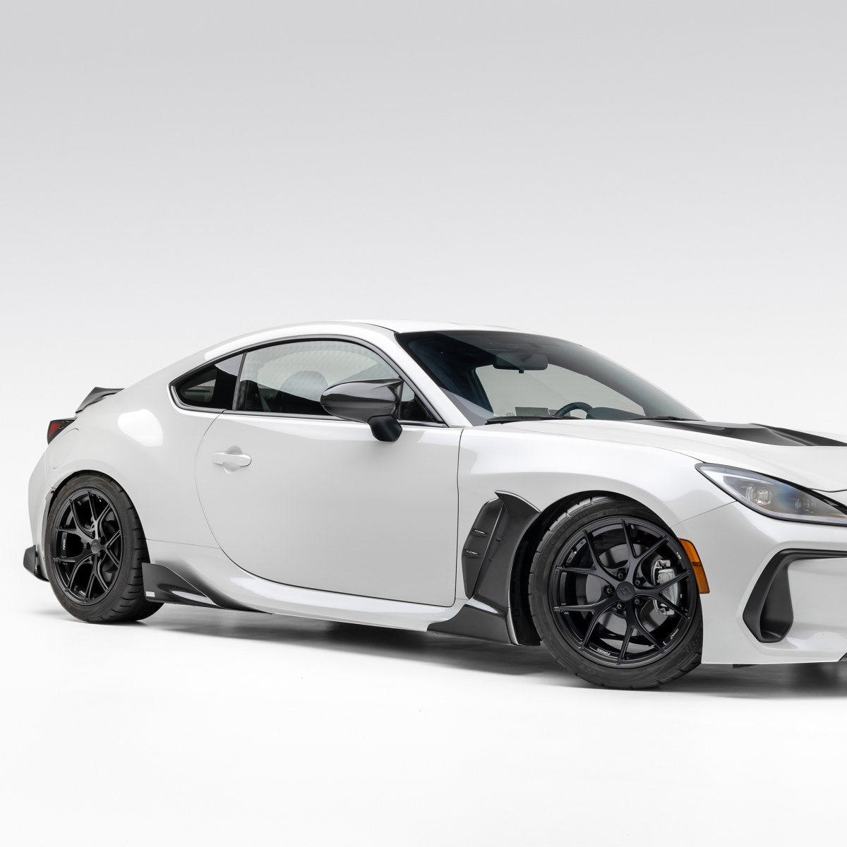 Compressive Tuning Black Series Carbon Fiber Side Skirt Extensions: Subaru BRZ 2022 - 2024 & Toyota GR86 2022 - 2024