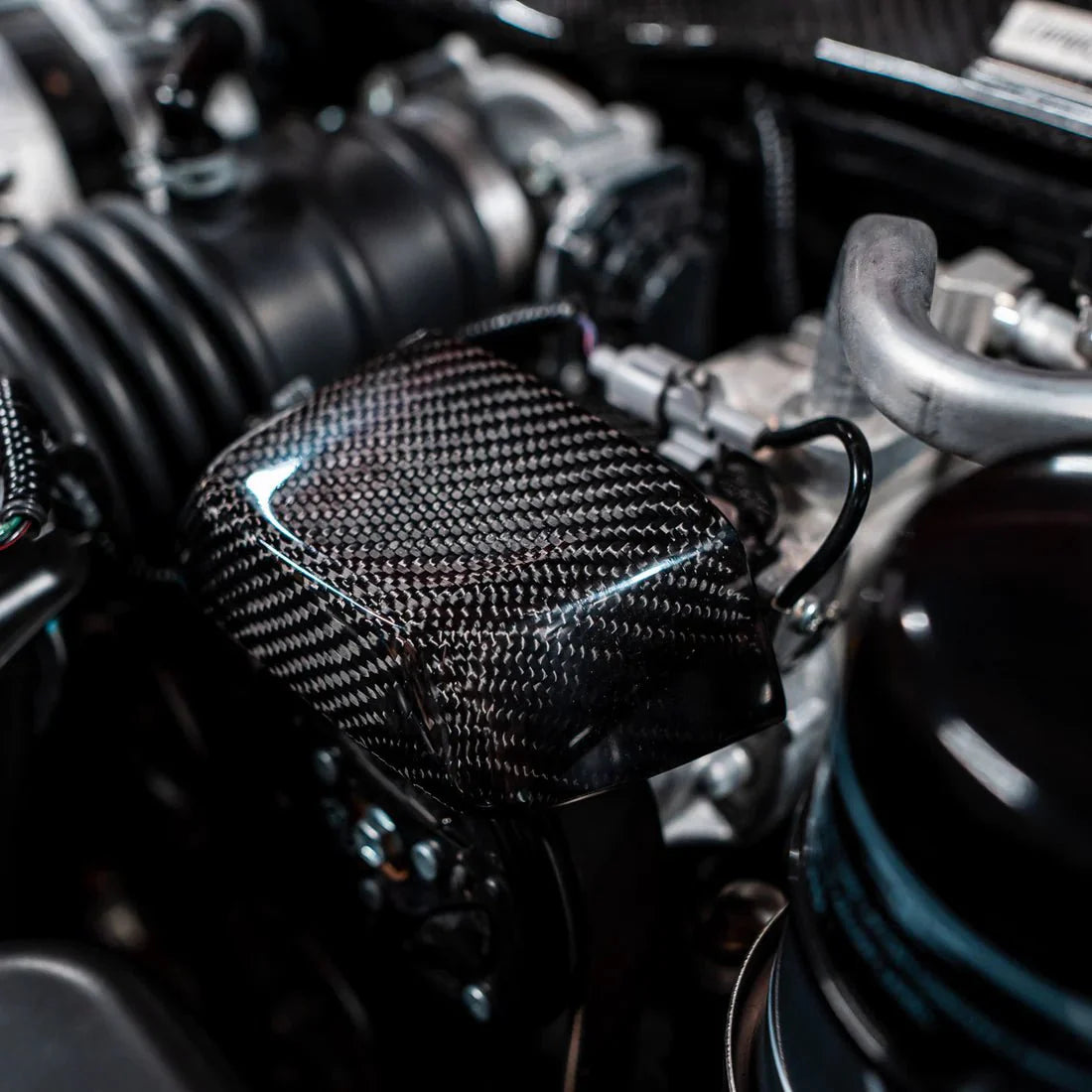 Compressive Tuning Carbon Fiber Intake Manifold Cover w/ Pulley Cover Addon: Subaru BRZ 2022+ & Toyota GR86 2022+