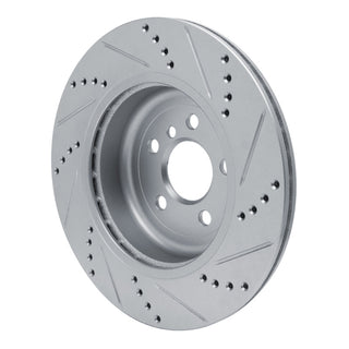R1 Concepts Drilled & Slotted Silver Brake Rotor (RIGHT REAR): Toyota GR Supra (20-26)