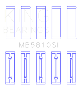 King Engine Bearings Toyota 2AR-FE/ 2AR-FXE (Size 0.05) Main Bearing Set