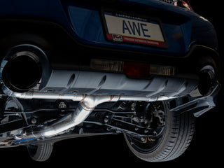 AWE Track Edition Cat-Back Exhaust (Black Tips): Toyota GR86 & Subaru BRZ 2.4L 2022 - 2024