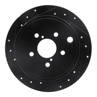 R1 Concepts Black Drilled & Slotted Brake Rotor (REAR LEFT): BRZ/FR-S/86