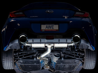AWE Touring Edition Cat-Back Exhaust (Polished Tips): Toyota GR86 & Subaru BRZ 2.4L 2022 - 2024
