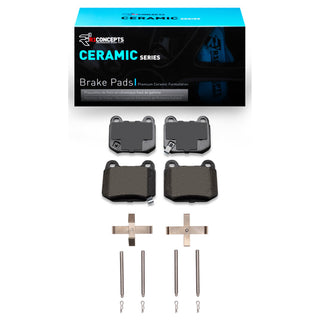 R1 Concepts R1 Ceramic Pads & Hardware Kit (REAR): BRZ/FR-S/86/GR86