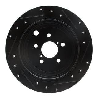 R1 Concepts Black Drilled & Slotted Brake Rotor (REAR LEFT): BRZ/FR-S/86