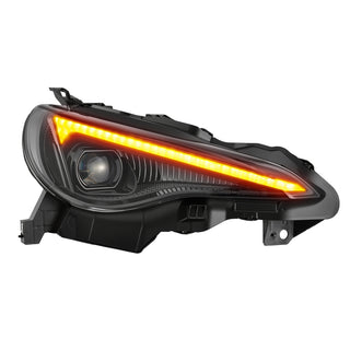 AlphaRex LUXX-Series LED Projector Headlights - Sequential Signal/DRL - Black: Scion FR-S / Subaru BRZ / Toyota 86 2013 - 2021