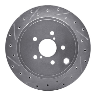 R1 Concepts Drilled & Slotted Silver Brake Rotor (REAR LEFT): GR86/BRZ/86/FR-S
