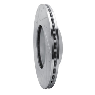 R1 Concepts Drilled & Slotted Silver Brake Rotor (FRONT RIGHT): Toyota GR Supra (20-26)
