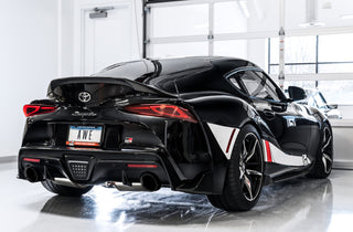 AWE Resonated Touring Edition Cat-Back Exhaust (Black Tips): Toyota GR Supra 3.0L Turbo 2020 - 2024