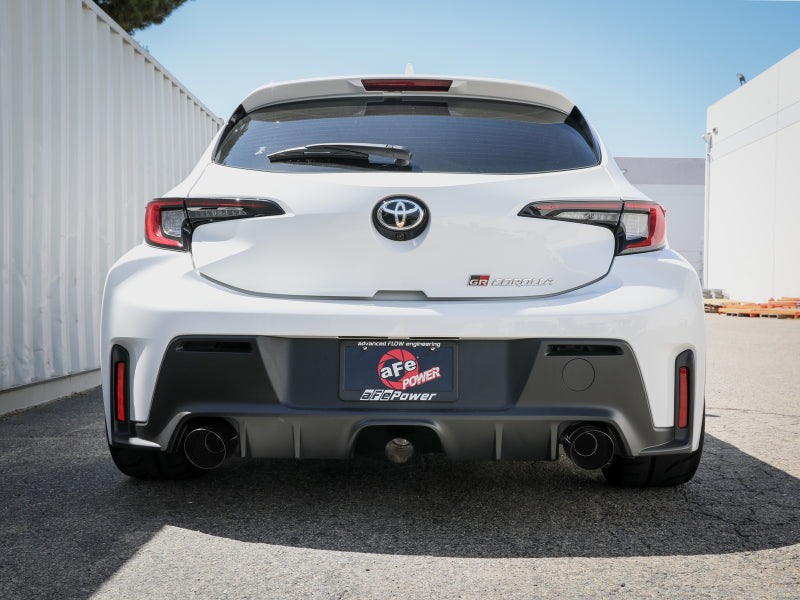 AFE Gemini XV Cat-Back Exhaust System (Black Tips w/ Cut-Out): Toyota GR Corolla 1.6L Turbo 2023 - 2024