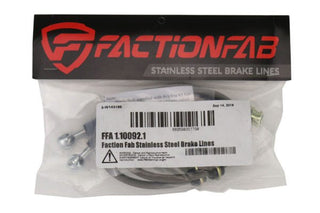 FactionFab Rear Stainless Steel Brake Lines: Scion FR-S / Subaru BRZ / Toyota 86 2013 - 2021