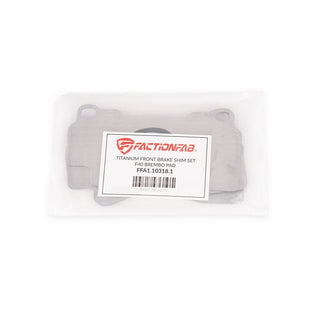 FactionFab Titanium Front Brake Shim For Use w/ F40 Brembo Pad: Scion FR-S / Subaru BRZ / Toyota 86 / GR86 2013 - 2026