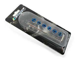 Greddy Steering Wheel Bolt Kit (6-Pieces) Titanium Burnt-Blue: Fits Most Models