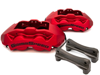 GrimmSpeed 4-Piston Brake Caliper Kit (for 326mm Rotor) - Red: Scion FR-S / Subaru BRZ / Toyota 86 / GR86 2013 - 2026