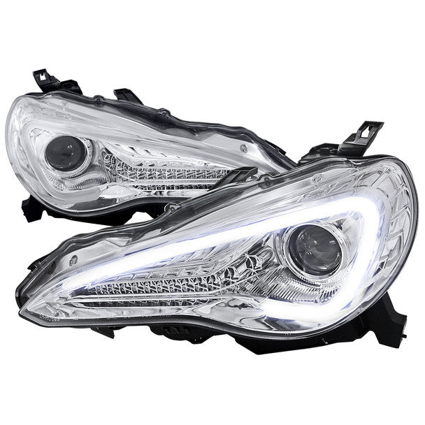Spec D LED Projector HeadLights (Chrome With Amber): Scion FR-S 2013-2016; Toyota 86 2017-2018