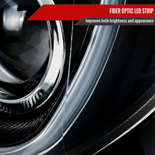 Spec D Projector Headlights w/ LED Light Bar (Glossy Black): Scion FRS 2013 - 2016