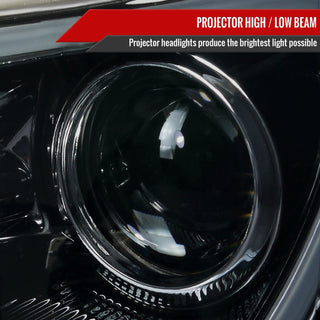 Spec D Projector Headlights w/ LED Light Bar (Smoke): Scion FRS 2013 - 2016