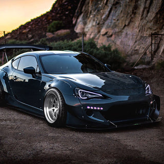 Spec D Projector Headlights w/ LED Light Bar (Smoke): Scion FRS 2013 - 2016