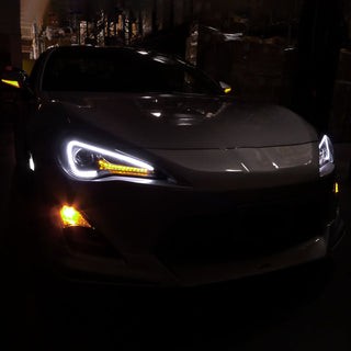 Spec D Projector Headlights w/ Sequential Signal (Matte Black): Scion FRS 2013 - 2016