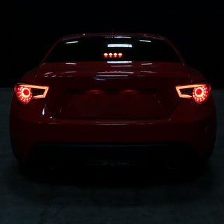 Spec D Sequential LED Tail Lights (Glossy Black /Clear Lens): Scion FRS & Subaru BRZ 2013 - 2016