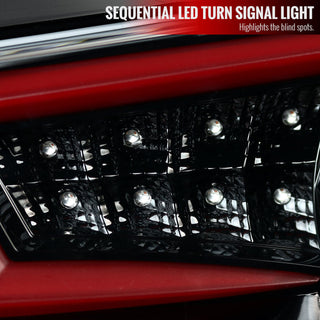 Spec D Sequential LED Tail Lights (Glossy Black /Clear Lens): Scion FRS & Subaru BRZ 2013 - 2016