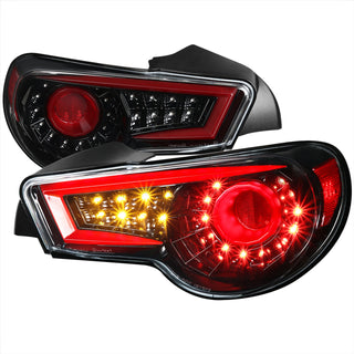 Spec D LED Tail Lights (Jet Black): Scion FRS & Subaru BRZ 2013 - 2016
