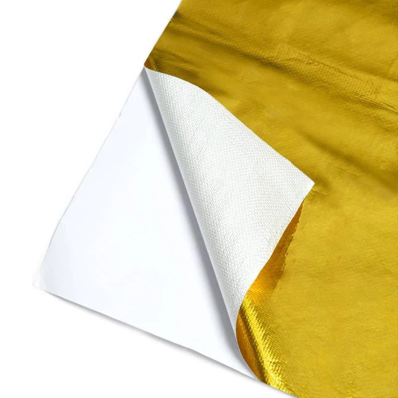 Mishimoto Gold Reflective Heat Barrier with Adhesive Backing: Fits Most Models