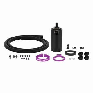 Mishimoto Universal Baffled Oil Catch Can: Fits Most Models Black w/ Purple Insert
