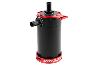 Mishimoto Universal Oil Catch Can: Fits Most Models Black w/ Red Insert