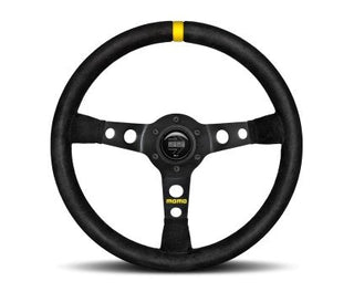 Momo MOD07 Steering Wheel: Fits Most Models Black Suede/Black Spokes/1 Stripe