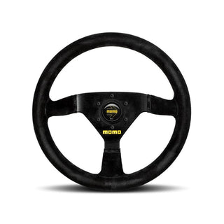 Momo MOD69 Steering Wheel: Fits Most Models Black Suede/Black Spokes