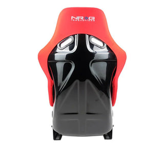 NRG Fiber Glass Fixed Back Racing Seat (LARGE) (RED): Fits Most Models