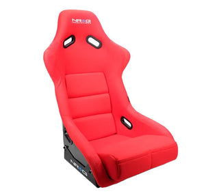 NRG Fiber Glass Fixed Back Racing Seat (LARGE) (RED): Fits Most Models