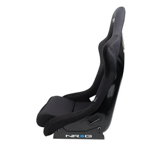 NRG Fiber Glass Fixed Back Racing Seat (MEDIUM) Black
