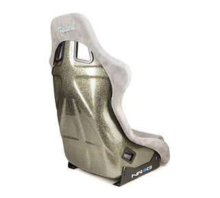 NRG Prisma Ultra Fixed Back Racing Seat: Fits Most Models w/ Gold Flake Shell