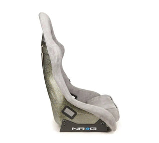 NRG Prisma Ultra Fixed Back Racing Seat: Fits Most Models w/ Gold Flake Shell