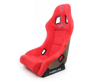 NRG Prisma Ultra Fixed Back Racing Seat: Fits Most Models w/ Gold Flake Shell